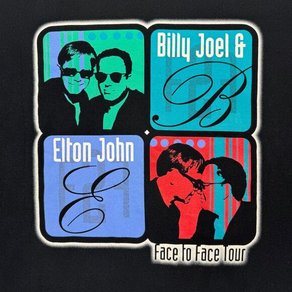Vintage Y2K Elton John & Billy Joel Face To Face Tour 2001 New Old Stock - XL - Picture 4 of 8